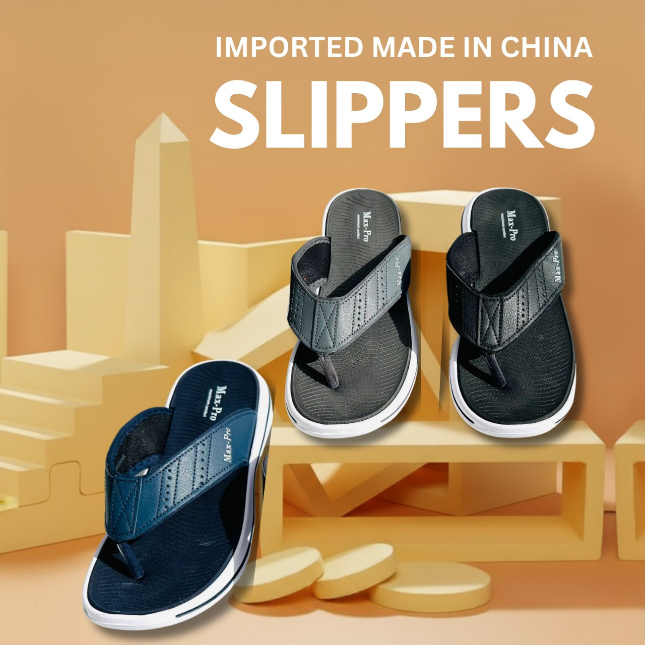 Men’s Thumb Lightweight Slippers - Design 1